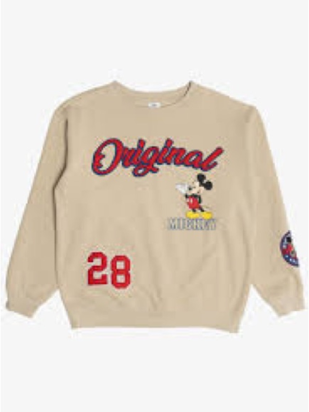 ORIGINAL" MICKEY MOUSE EMBROIDERED PATCHES DISNEY SWEATSHIRT (2010S)